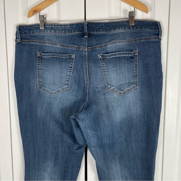 Jessica Simpson Exposed Button Fly Straight Ankle Jeans Women’s 18W Distressed - Picture 7 of 15